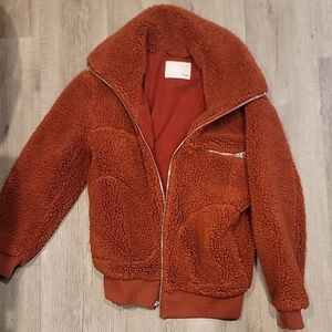 Wilfred Free Terracotta Sherpa Jacket Aritzia